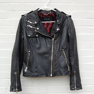 Black Rivet | Genuine Leather Motorcycle Jacket